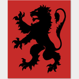 Black Lion Rampant Posters and Art