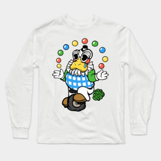 Farting Duck Clown Long Sleeve T-Shirt