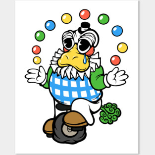 Farting Duck Clown Posters and Art