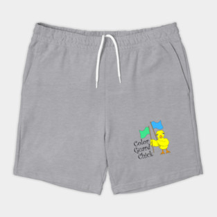 Color Guard Chick Text Shorts
