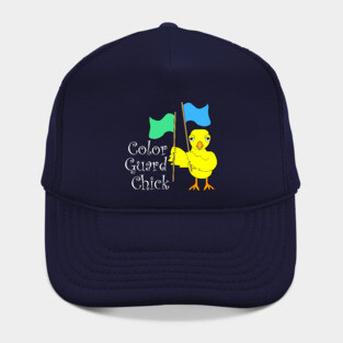 Color Guard Chick White Text Hat