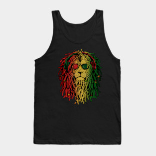 Rasta lion, African Style, Rastafarian, Jamaica Tank Top