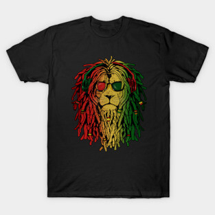 Rasta lion, African Style, Rastafarian, Jamaica T-Shirt