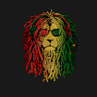Rasta lion, African Style, Rastafarian, Jamaica T-Shirt