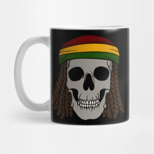 Rasta Skull with Dreadlocks, Rastafarian, Jamaica Mug