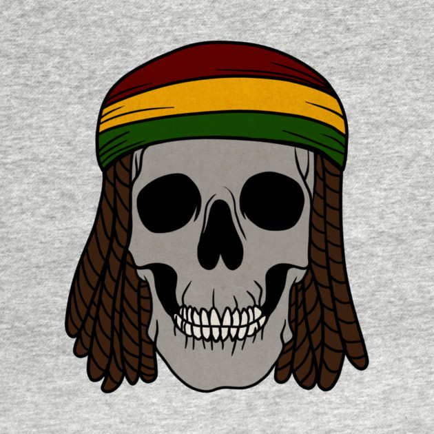 Rasta Skull with Dreadlocks, Rastafarian, Jamaica by logiamerch