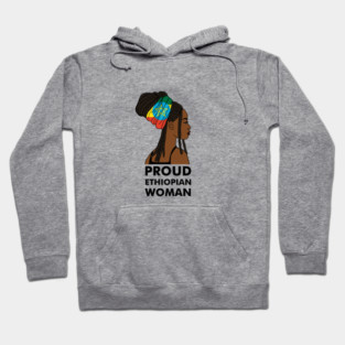 Proud Ethiopian Woman, Ethiopia Flag, Afro African Hoodie