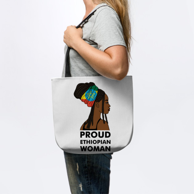 Proud Ethiopian Woman, Ethiopia Flag, Afro African by logiamerch