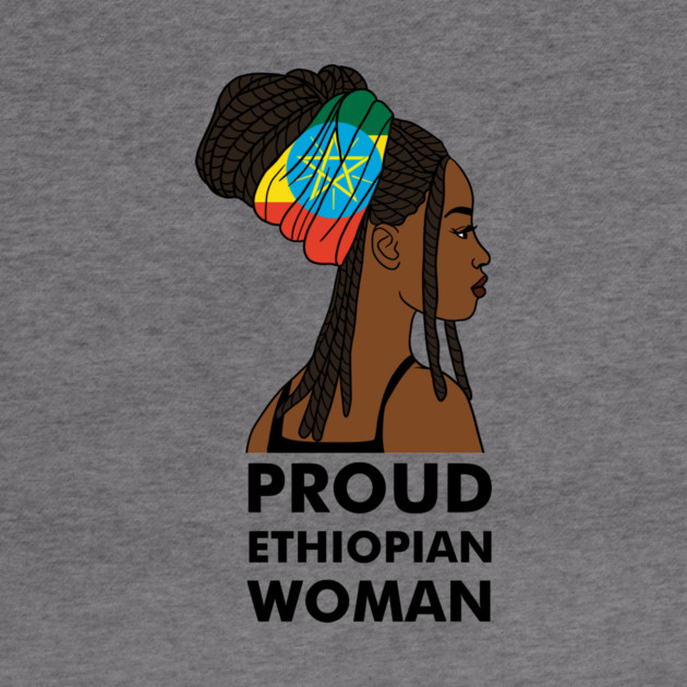 Proud Ethiopian Woman, Ethiopia Flag, Afro African by logiamerch