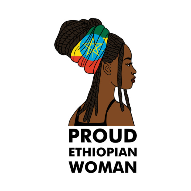 Proud Ethiopian Woman, Ethiopia Flag, Afro African by logiamerch