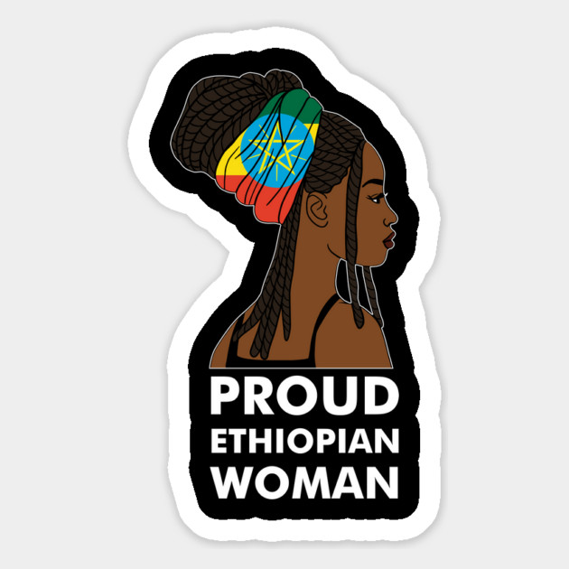 Proud Ethiopian Woman, Ethiopia Flag, Afro African Magnet by logiamerch