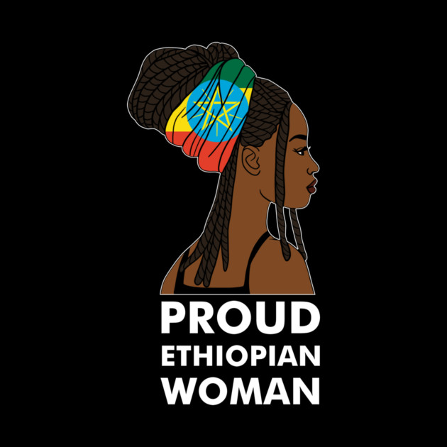 Proud Ethiopian Woman, Ethiopia Flag, Afro African by logiamerch