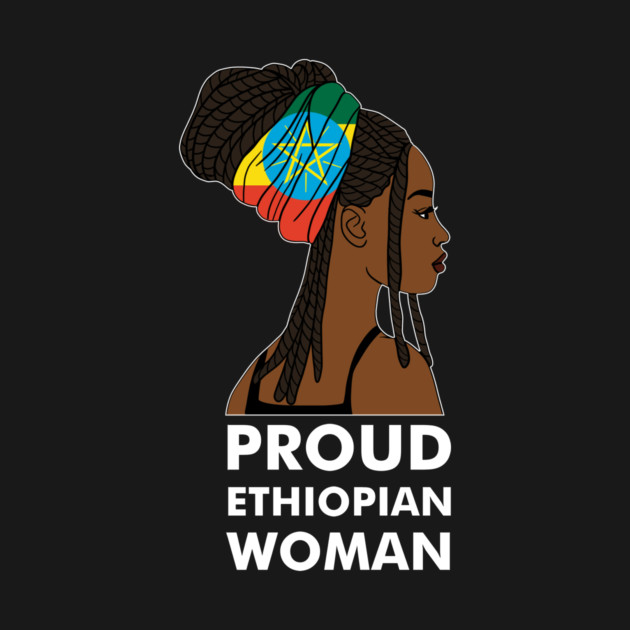 Proud Ethiopian Woman, Ethiopia Flag, Afro African by logiamerch