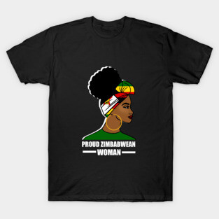 Proud Zimbabwean Woman, Zimbabwe Flag African T-Shirt