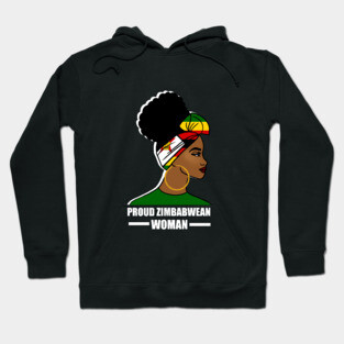 Proud Zimbabwean Woman, Zimbabwe Flag African Hoodie