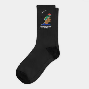 Proud South African Woman, South Africa Flag Socks