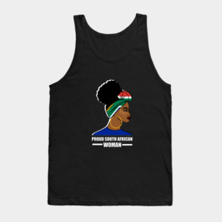 Proud South African Woman, South Africa Flag Tank Top