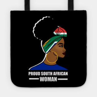 Proud South African Woman, South Africa Flag Tote