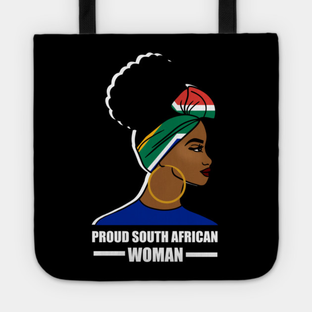 Proud South African Woman, South Africa Flag Tote by logiamerch