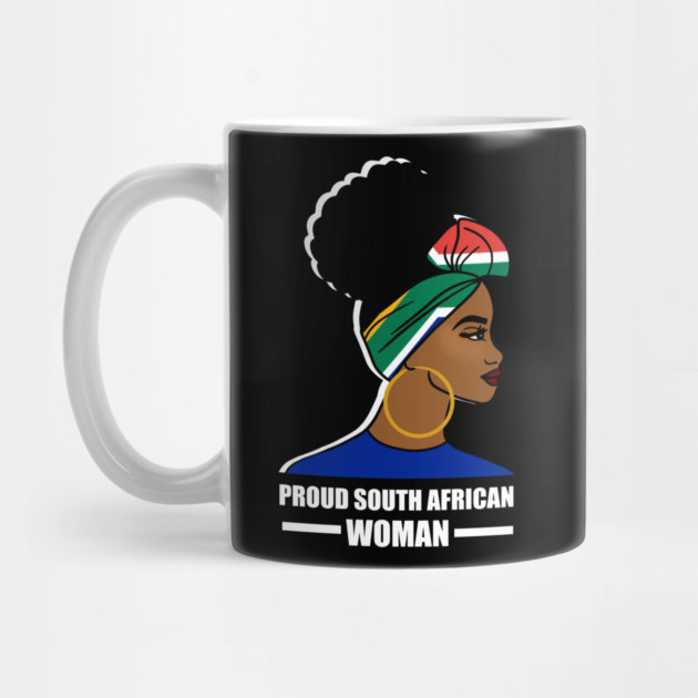Proud South African Woman, South Africa Flag by logiamerch