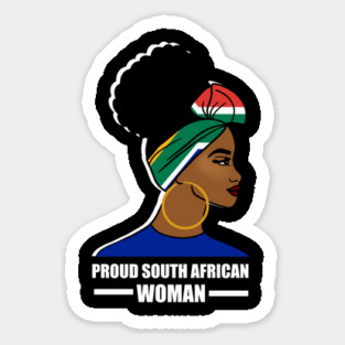 Proud South African Woman, South Africa Flag Magnet