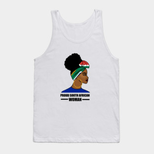 Proud South African Woman, South Africa Flag Tank Top