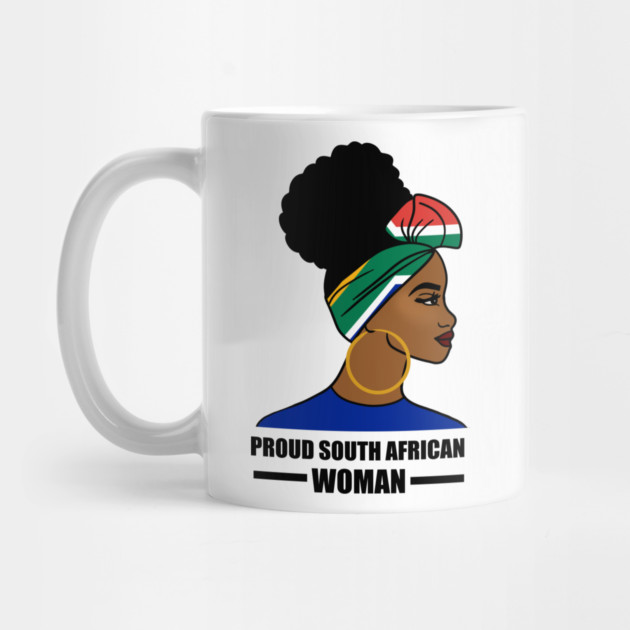 Proud South African Woman, South Africa Flag by logiamerch