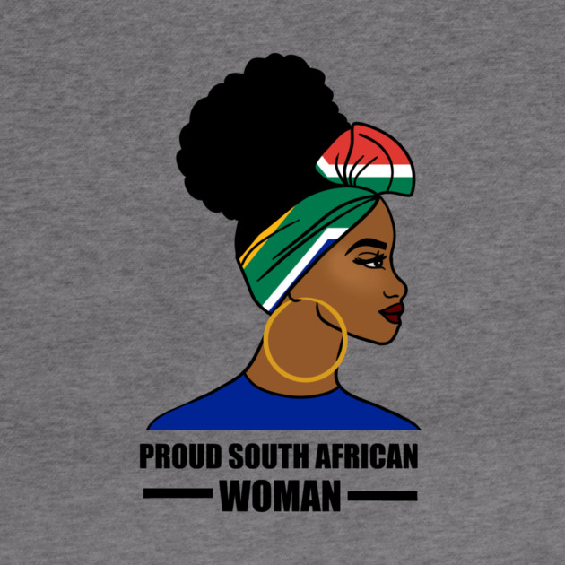 Proud South African Woman, South Africa Flag by logiamerch
