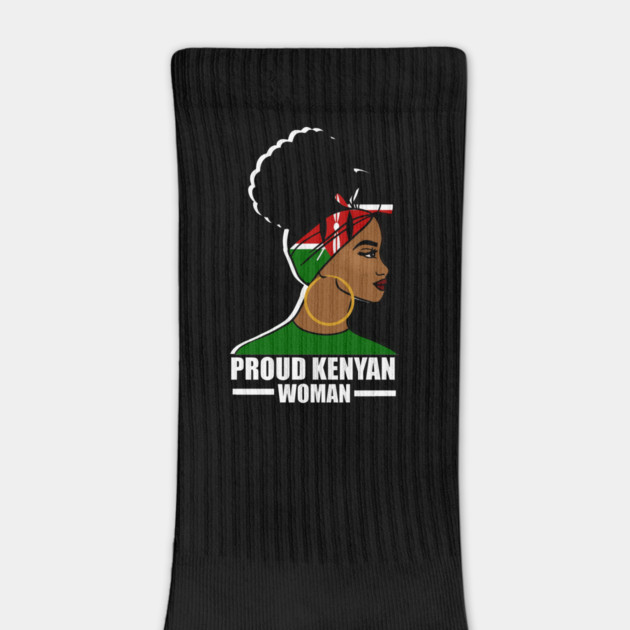 Proud Kenyan Woman, Kenya Flag, Afro African by logiamerch