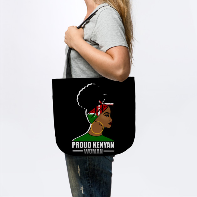 Proud Kenyan Woman, Kenya Flag, Afro African by logiamerch