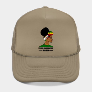 Proud Zimbabwean Woman, Zimbabwe Flag African Hat