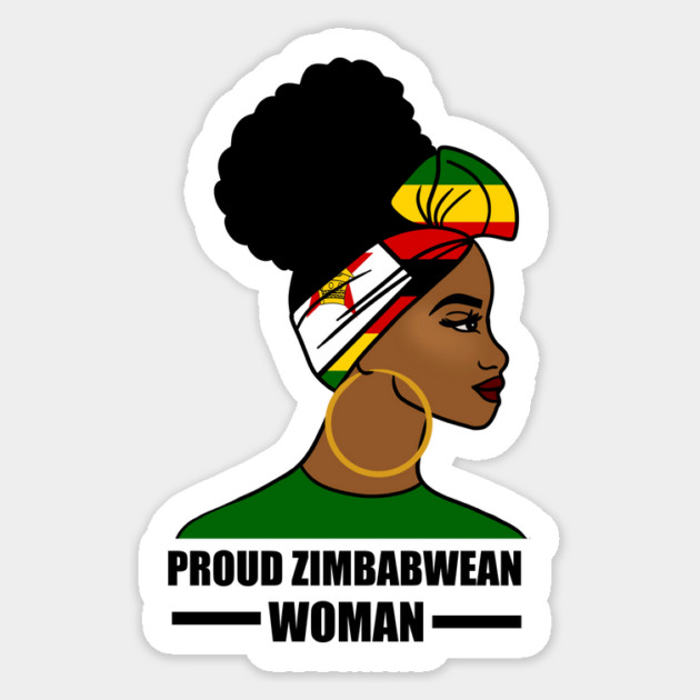 Proud Zimbabwean Woman, Zimbabwe Flag African Sticker by logiamerch