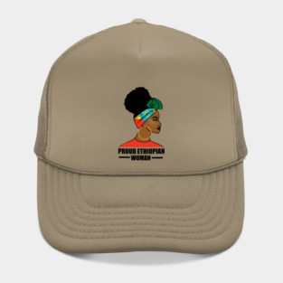 Proud Ethiopian Woman, Ethiopia Flag, Afro African Hat