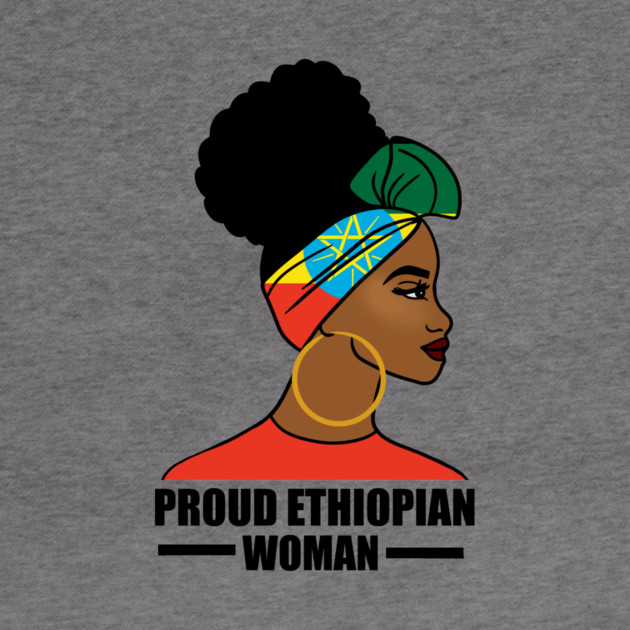 Proud Ethiopian Woman, Ethiopia Flag, Afro African by logiamerch
