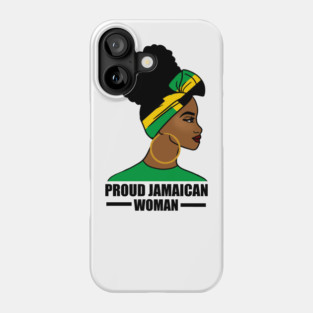 Proud Afro Jamaican Woman, Jamaica Flag Phone Case