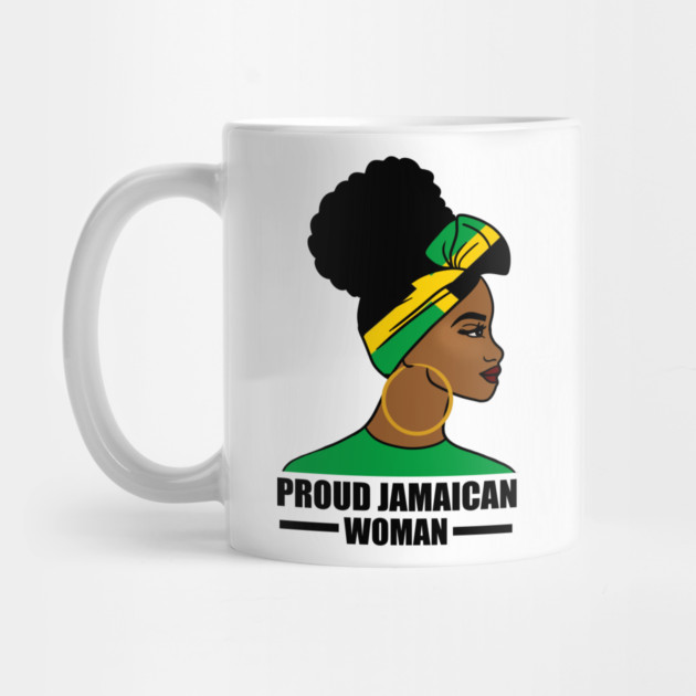 Proud Afro Jamaican Woman, Jamaica Flag by logiamerch