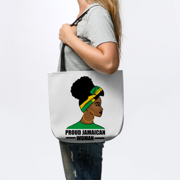 Proud Afro Jamaican Woman, Jamaica Flag by logiamerch
