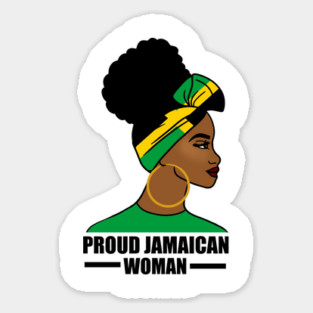 Proud Afro Jamaican Woman, Jamaica Flag Magnet