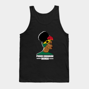Proud Ghanaian Woman, Ghana Flag, African Tank Top