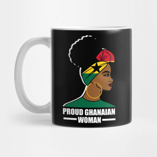 Proud Ghanaian Woman, Ghana Flag, African by logiamerch