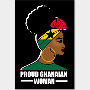 Proud Ghanaian Woman, Ghana Flag, African Posters and Art
