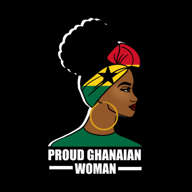 Proud Ghanaian Woman, Ghana Flag, African by logiamerch