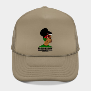 Proud Kenyan Woman, Kenya Flag, Afro African Hat