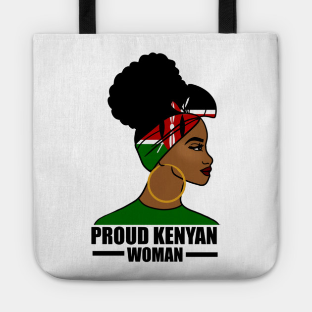 Proud Kenyan Woman, Kenya Flag, Afro African Tote by logiamerch