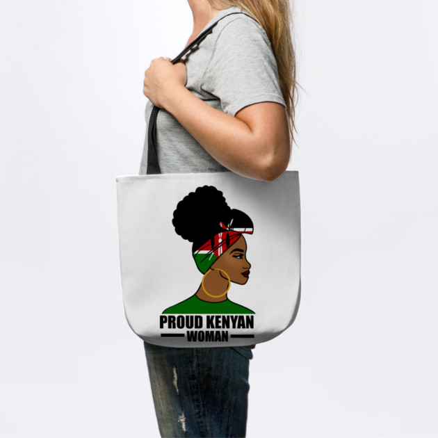 Proud Kenyan Woman, Kenya Flag, Afro African by logiamerch