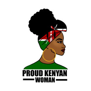Proud Kenyan Woman, Kenya Flag, Afro African T-Shirt