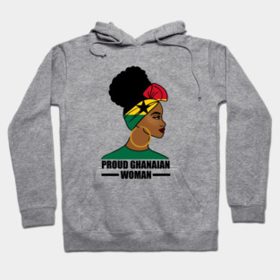 Proud Ghanaian Woman, Ghana Flag, African Hoodie
