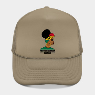 Proud Ghanaian Woman, Ghana Flag, African Hat