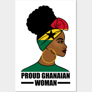 Proud Ghanaian Woman, Ghana Flag, African Posters and Art
