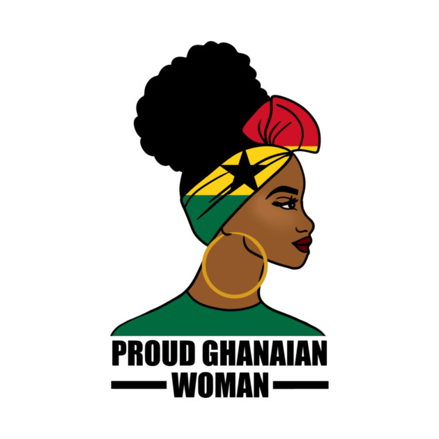 Proud Ghanaian Woman, Ghana Flag, African by logiamerch